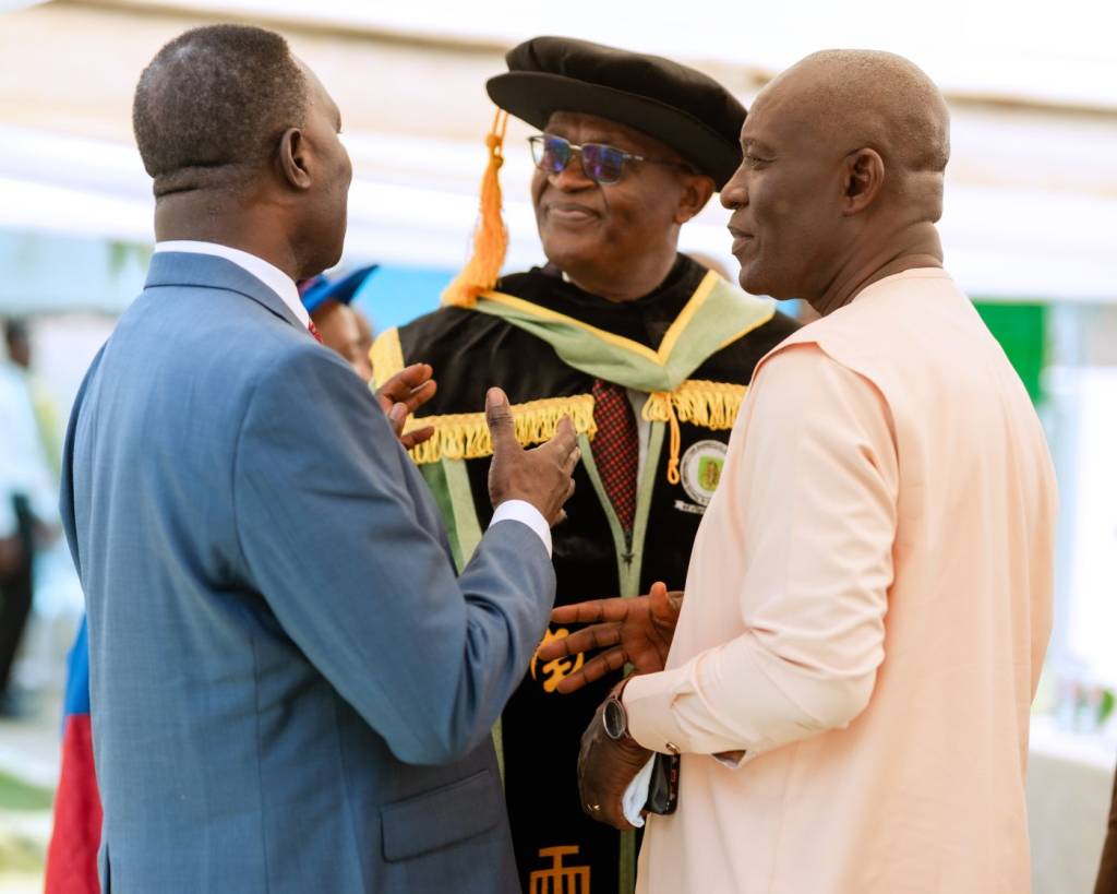 Pamicor CEO Dr. Kofi Peter Amponsah-Mensah with Prof. Kenneth Frimpong, Founder and President of Thrivus University.