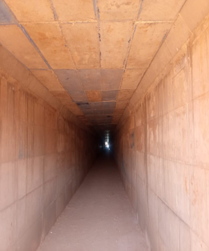 Reinforcement steel fixing on the TSF diversion channel structure at Houndé Gold Operation