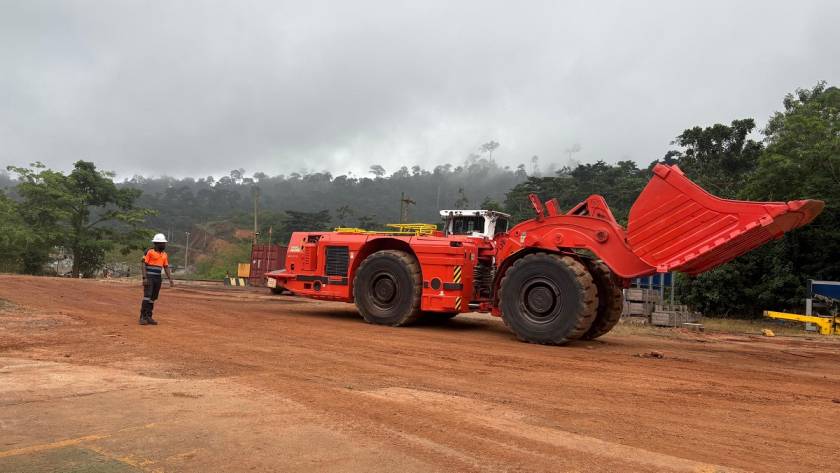 Pamicor underground loader on site, featured in Africa Outlook Magazine Issue 122