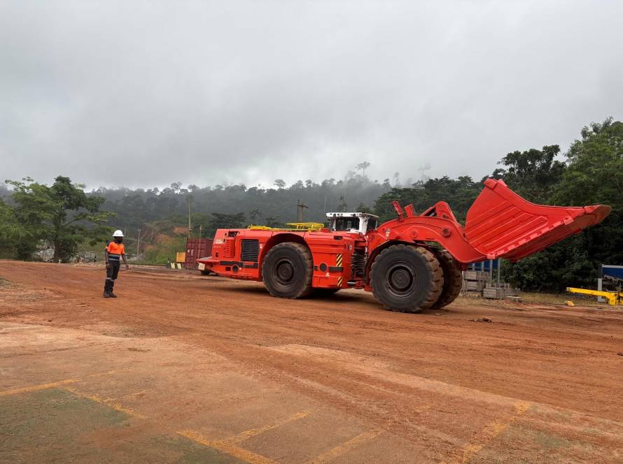 Pamicor underground loader on site, featured in Africa Outlook Magazine Issue 122